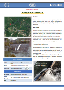 Case Study 017 – Heavy Fabricated Gate (Peterson Dam – Crest Gate), USA